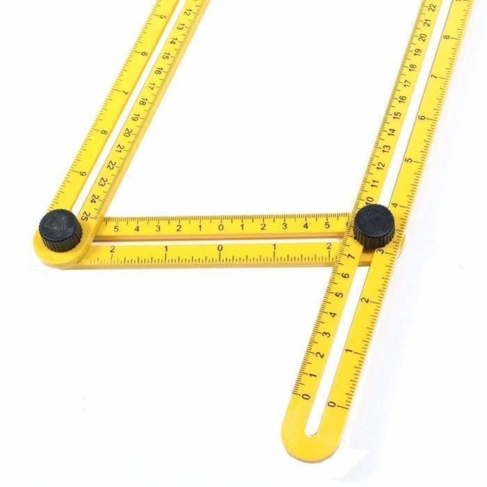 Ouniondo® Nouvel outil de mesure en plastique de règle d'angle de modèle d'angle multifonctionnel_love2095