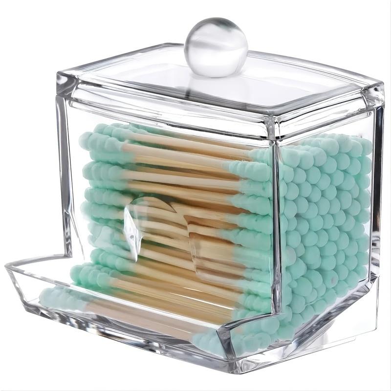 Transparent Cotton Swab Box, Jewelry Box, Storage Box, Crystal Cotton Swab Holder, Canisters