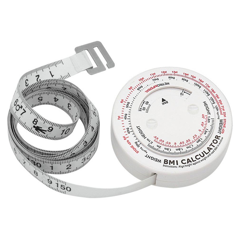 1 Pcs 150cm BMI Body Mass Index Retractable Tape Calculator Diet Tape Measures Tools Automatic Telescopic Tape Measure