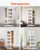 Sliding Pocket Door, 765 x 2035 mm, 5-Lite Frosted Glass Single Sliding Door with Hardware Kit, Sturdy Solid Wood & MDF Pocket Doors Slab with