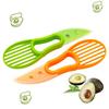 3 In 1 Avocado-Schneider Shea-Entkerner Butterfrucht-Schäler Schneider Fruchtfleisch-Separator Kunststoffmesser Küchengemüsewerkzeuge