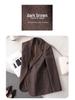 Women's High-End Wool Blend Suit Jacket - Autumn/Winter 2025 Slimming Professional Style