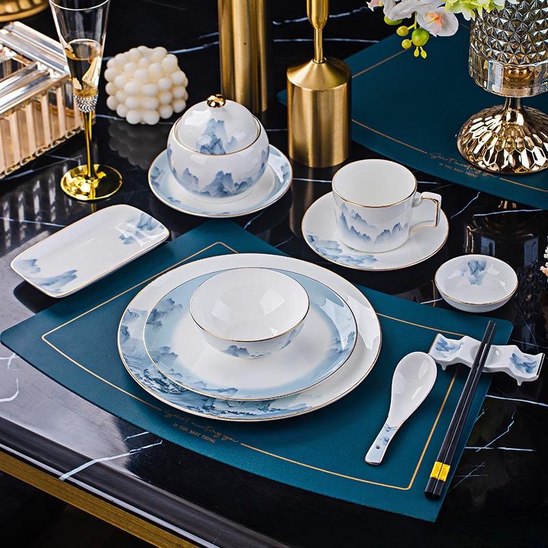 Jingdezhen Hand-Painted Bone China 8-Inch Flat Plate