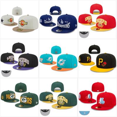 Closed Back NFL Size Baseball Cap Unisex Hip Hop Embroidered Wide Brim Sun Hat Outdoor