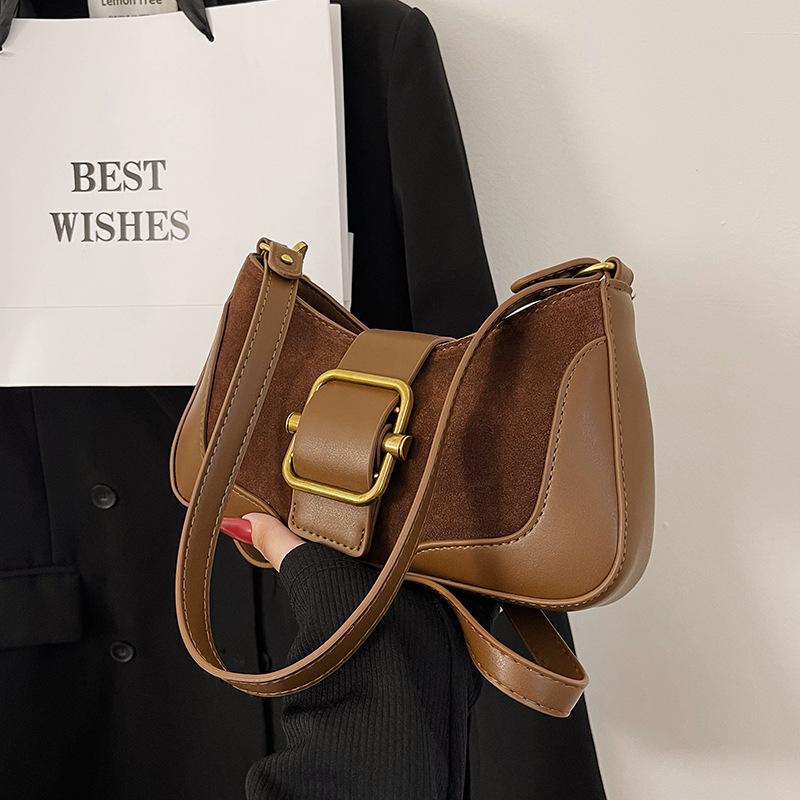 

Нишевые сумки женские сумки 2025 новая осень и зима женские высококачественные текстурированные сумки-мессенджеры популярные сумки на плечо сумки под мышку коричневый