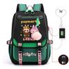 Cute LABUBU cartoon printed backpack for junior high school students with large capacity ins wind school bag