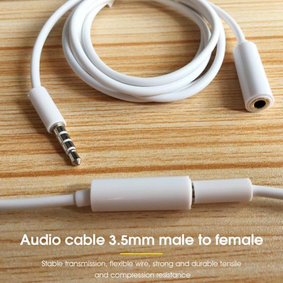 Kulaklık Uzatma Kablosu Stereo Ses Sinyali Aktarımı Tak Çalıştır 3.5mm Erkek - Dişi Bilgisayar Kulaklık Uzatma Kablosu Cep Telefonu İçin