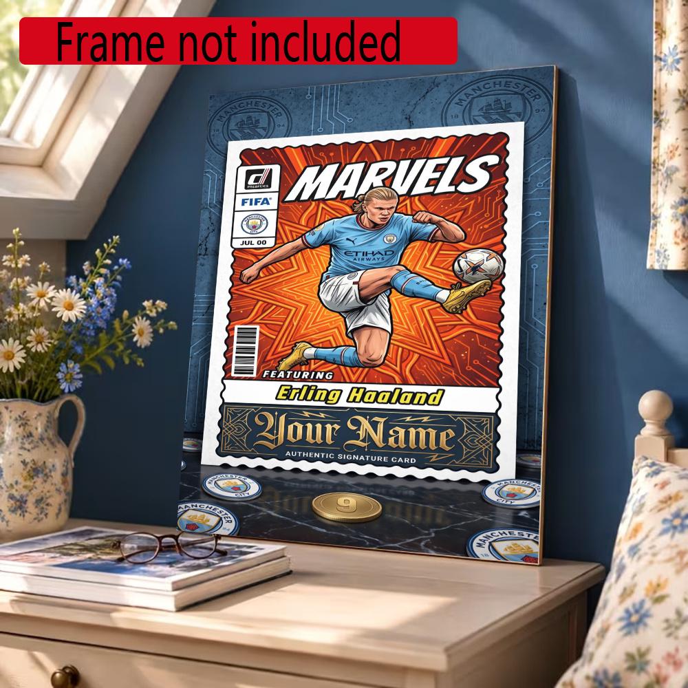 Haaland Customize Your Name Diamond Painting Round Diamond Rhinestones Mosaic Diamond Embroidery Wall Paintings Rhinestones Gift Frameless