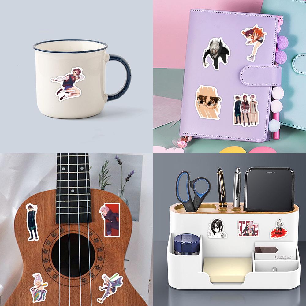 55 Waterproof Dandadan Graffiti Stickers for Notebooks, Guitars, and Water Cups