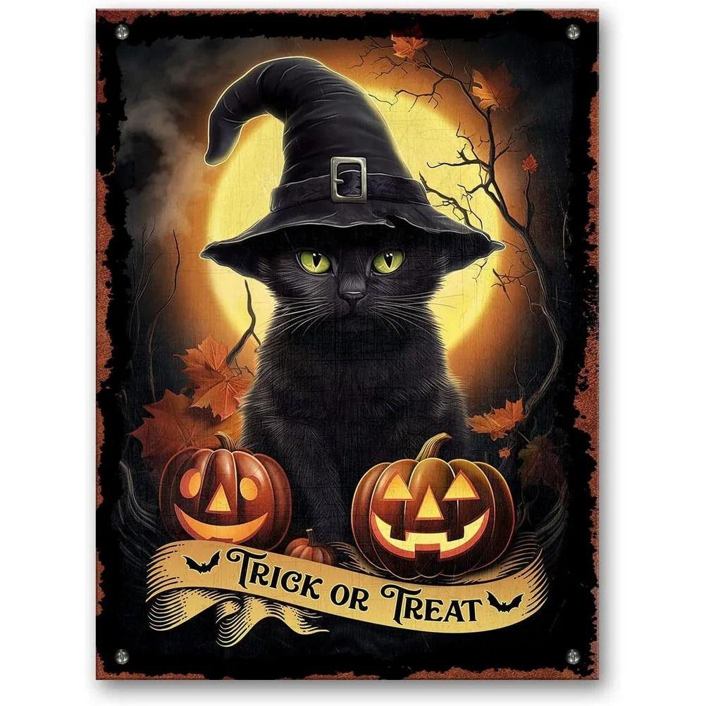 Halloween Pet Costume Metal Tin Sign Party Home Decor