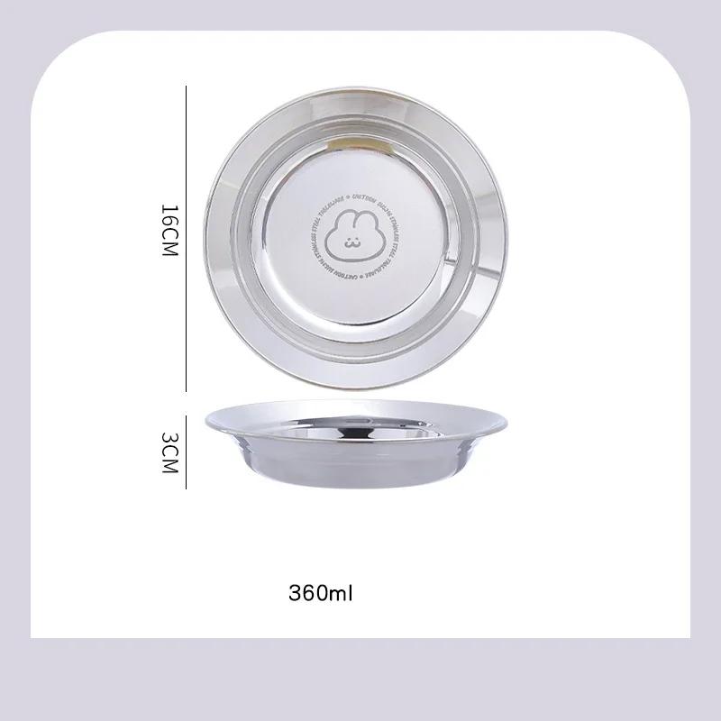 Creative Stainless Steel Dining Plates Home Afternoon Tea Fruits Snacks Plate Delicious Dishes Salad Plate Exquisite Tableware