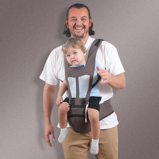 Ergonomic Baby Carrier with Hip Seat Waist Stool Adjustable Newborn To Toddler Carrier for Breastfeeding Comfort Safe Hands-Free Baby Waist Stool