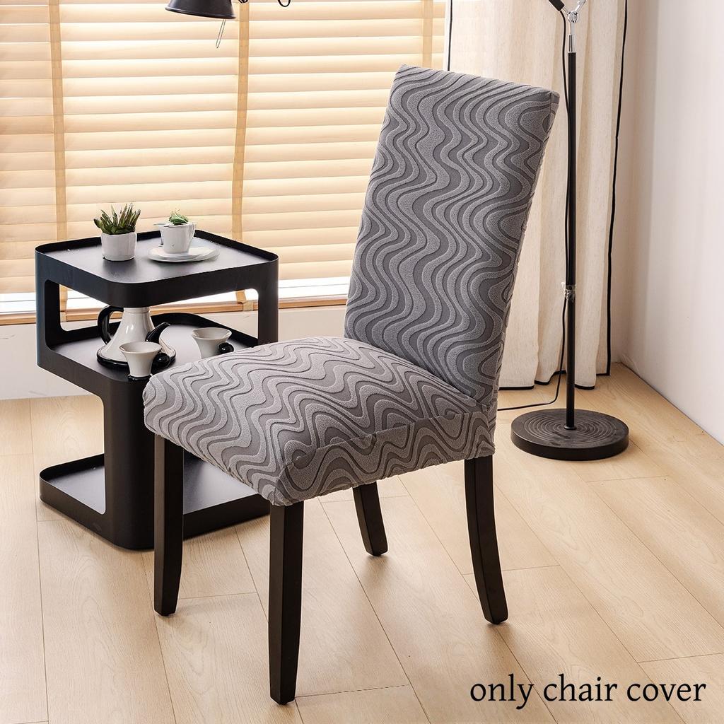 1PC Nordic Dining Chair Cover Luxury Jacquard Chair Seat Slipcover Stretch Kitchen Seat Protector Home Housse De Chaise