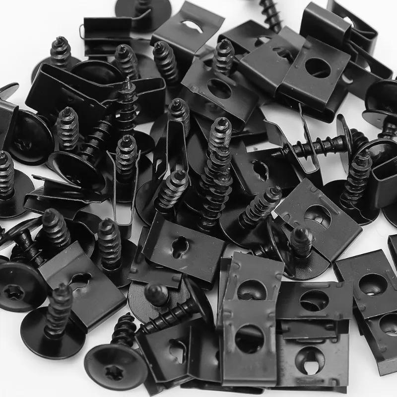 Auto Self-tapping Screw Fasteners Car Metal U-shaped Spacers Self-Tapping Screws Kit Auto Motorcycle Modification Accessories