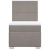 Vidaxl Letto Continentale Con Materasso, Taupe, Tessuto, 90X200 Cm