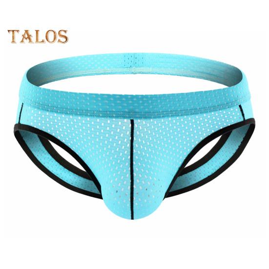 Pánská sexy tanga Nízký barevný design s blokovaným vzorem U konvexní vak Kalhotky Široký pas Pohodlný styl Domácí kalhotky na spaní