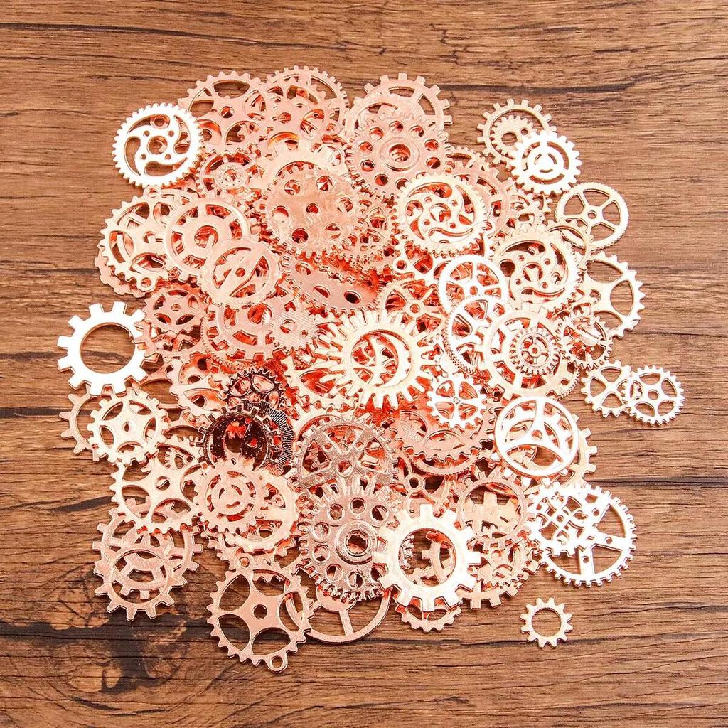 Steampunk Gears: Mixed Styles, 10 Colors, 10-25mm, DIY Jewelry Accessories