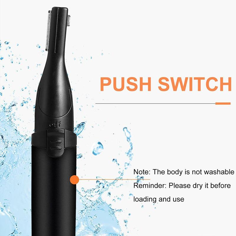 Rechargeable Electric Eyebrow Trimmer Razor for Men Facial Hair Shaver Painless Trimmer with Rinseable Blade for Face Beard