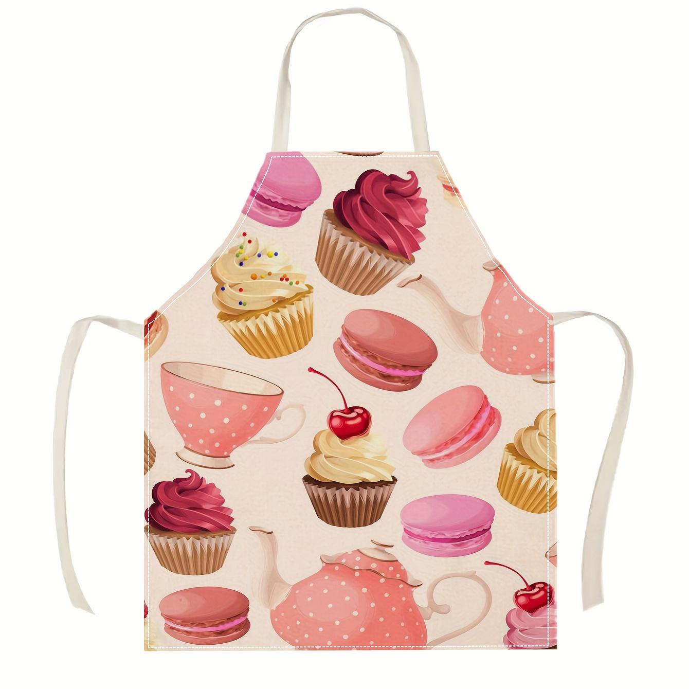 

Charming Macaron & Cupcake Apron in Various Sizes, Perfect for Kitchen Cooking and Baking, Ideal Gift for Food Enthusiasts 38X47cm