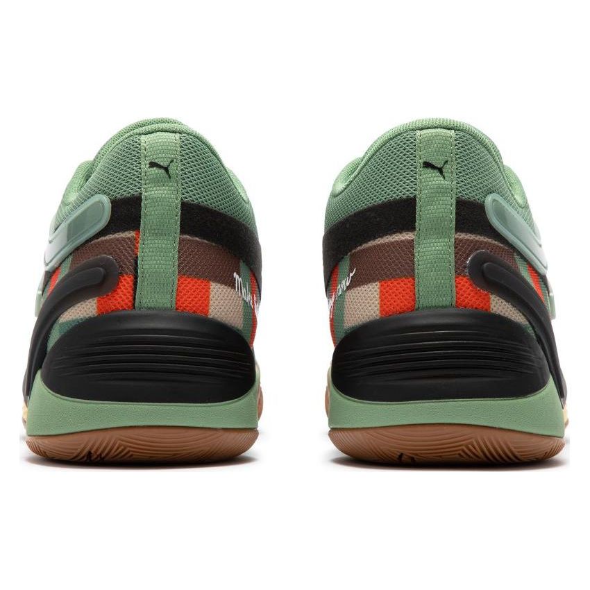 Puma Trc Blaze Court Black Fives Fashion Versatile Non-Slip Durable Low-Top Basketball Shoes Men sneaker Green 377583-02