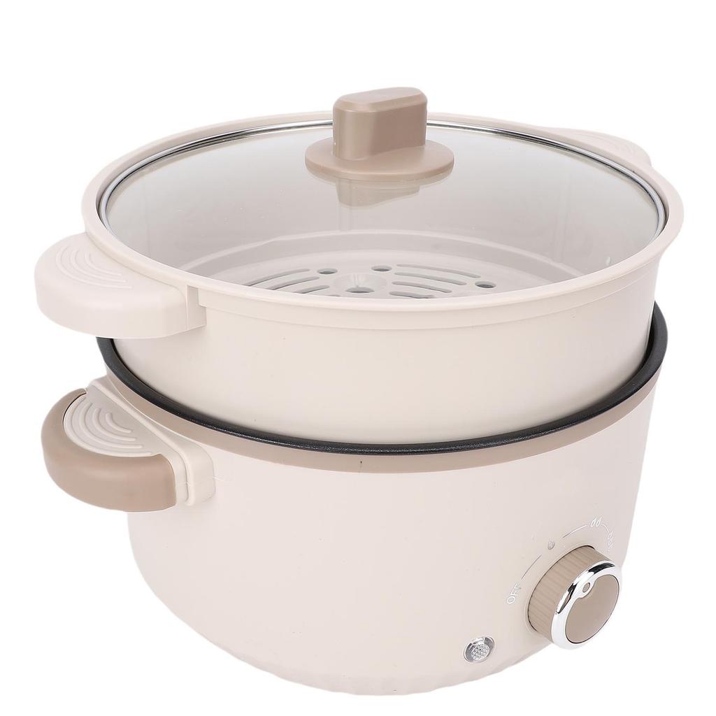 Electric Pot 3L Large Capacity Anti Scald Touch Safe Anti Stick Coating Multifunctional Electric