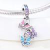 925 Silver Butterfly Firefly Pendants Charms Beads For Women Fine Jewelry Making Necklace Bracelet