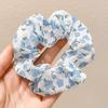 Korean Style Spring/Summer Floral Intestine Hair Scrunchie for Women – Elegant Ponytail Tie and Mori Girl Accessory.