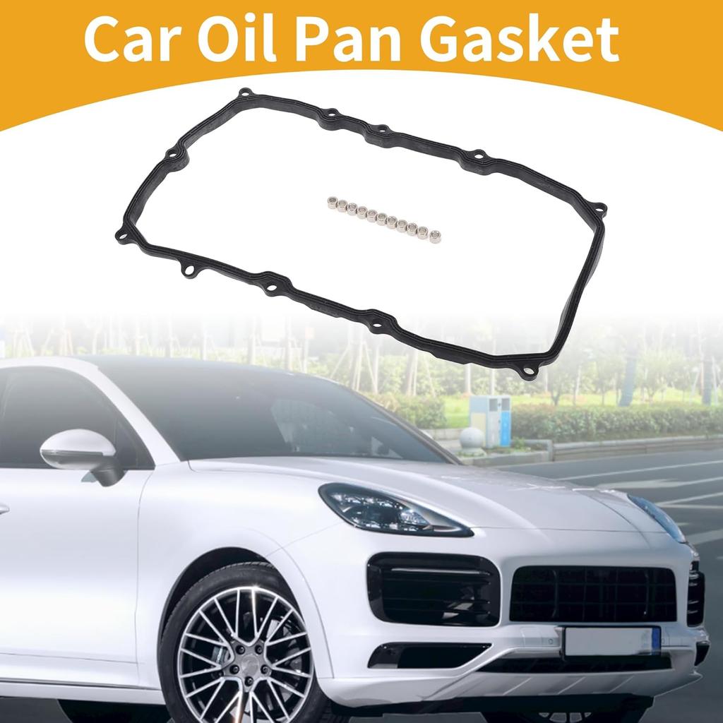 Car Transmission Filter Oil Pan Gasket Engine Oil Pan Gasket Seal No.95832137100 for Porsche Cayenne 2011-2018 for Porsche Panamera 2012-2016 1 Set