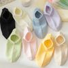 3 PaarSet Sommer Damen Unifarben Niedrig geschnittene Socken Neu Rutschfest Silikon Unsichtbar Füßlinge Knöchelsocken Harajuku Damen Baumwollsocken