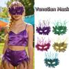 Comfortable Wear Feather Mask Half Face Masquerade Mask Lightweight Venetian Mask  Birthday Party