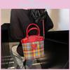 Fashion Splicing Checkered Pattern Women Casual Shoulder Bag For Casual Outings