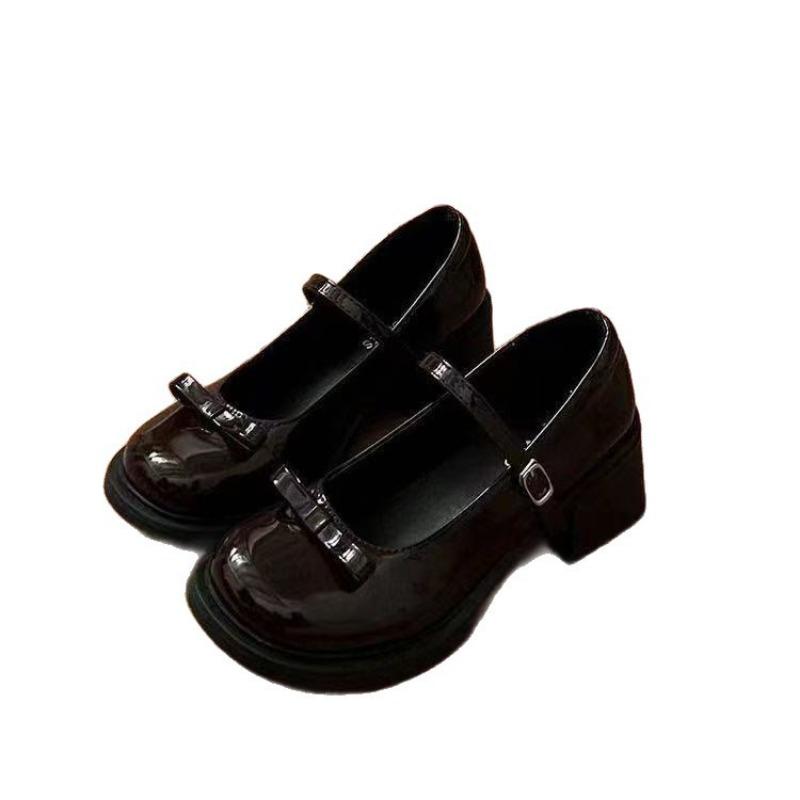 Autumn Brown Small Leather Shoes Retro Black Shoes Mary Jane Shoes Women's Lolita Single Shoes