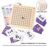Multiplication educational math board calculation card elementary school wooden calculation number table board for children tables, addition, toys,