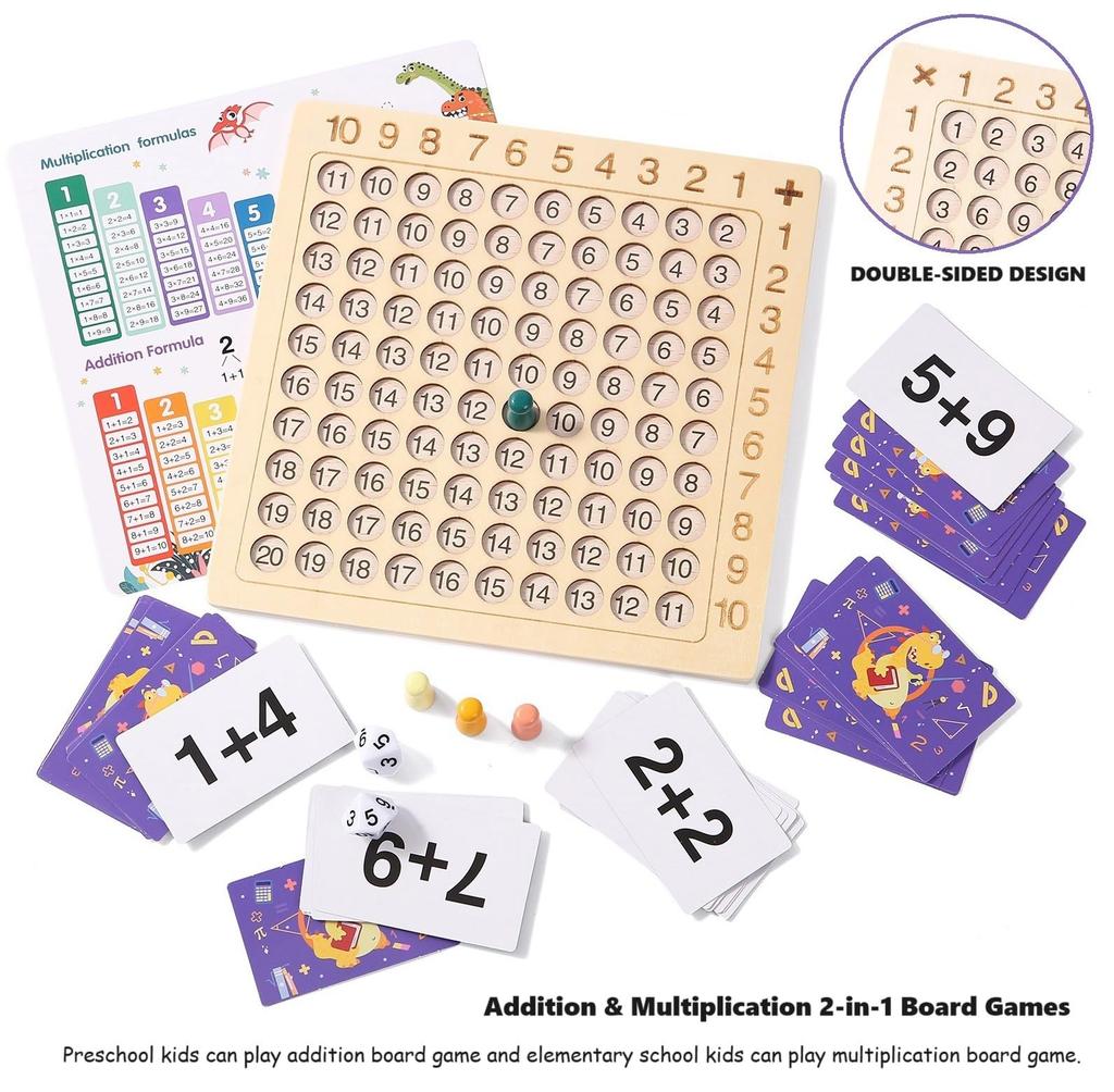 Multiplication educational math board calculation card elementary school wooden calculation number table board for children tables, addition, toys,