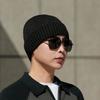 Ski Pullover Knitted Hat Men's Winter Warm Outdoor Cycling Coldproof Ear Protection Wool Cotton Hat
