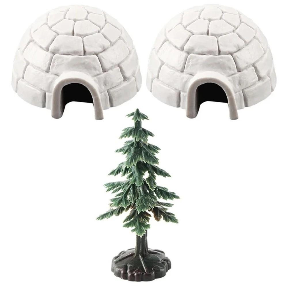 Arctic Figures Toy Igloos Model Realistic Arctic Animals House Ornament Mini Polar Animal Shelter