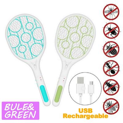 DC 5V Blau/Grün USB Wiederaufladbare Elektrische LED-Leuchte Tennisschläger Handheld Schläger Insekt Fliege Käfer Wespe Mücke Fliegenklatsche Killer