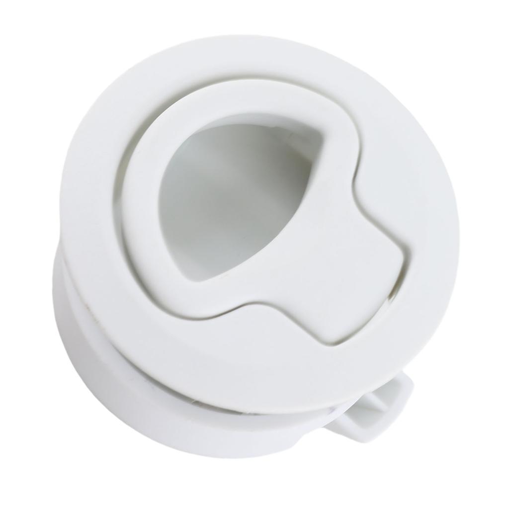 Plastic Flush Pull Hatch Latch Slam Latch for RV Marine Boat RV White