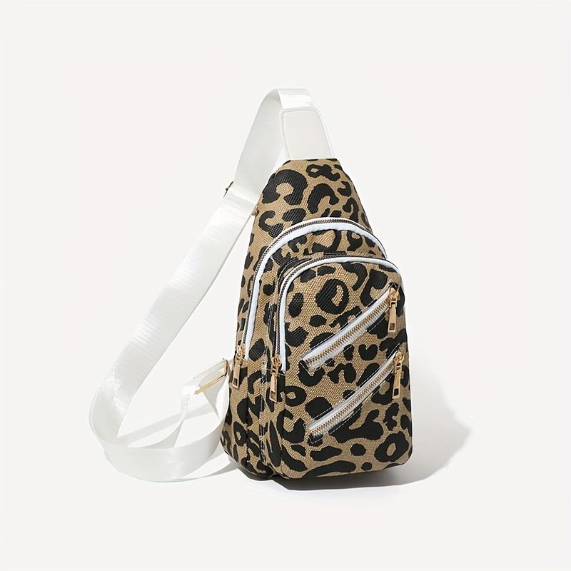 

Fashion Leopard Pattern Chest Bag, Trendy Crossbody Bag, Women s Casual Sling Shoulder Purse