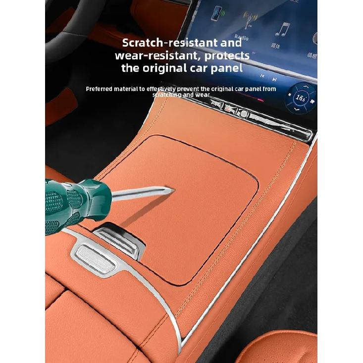 Suitable for Mercedes-Benz W223 S-Class S400 Central Control Panel Protective Stickers S450/S480 Car Decoration Supplies +