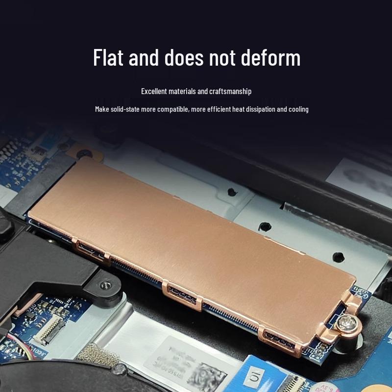 M2 SSD Heat Sink Vest - Pure Copper 2280 Radiator for NVMe (Purple Copper)