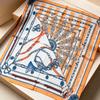 Fresh oil painting style printing silk scarf simulation silk square scarf shawl versatile neck small square scarf headscarf scarf scarf