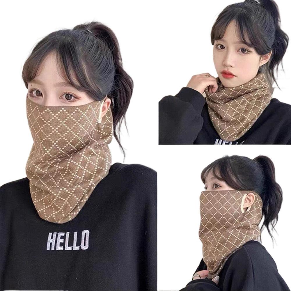 

Fashion Windproof Winter Warm Mask Soft Thickened Neck Protection Cover Casual Hanging Ear Windproof Scarf Mask Outdoor