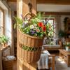 Rustic Style Kitchen Utensil Holder Handwoven Fruit Vegetable Basket  Living Room