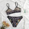 Updated AB Version Double-sided Two-piece Bikini Swimsuit Womens Split Printed Swimsuit