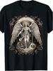 T-shirt Pesante da Uomo 200gsm Abbigliamento Fede Cristiana con Stampa Battaglia dell'Arcangelo Michele