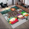 South Park Flannel Printed Carpet, Home Sofa Decoration for Living Room & Bedroom, Non‑Slip Play Flannel Floor Mat for Game Room