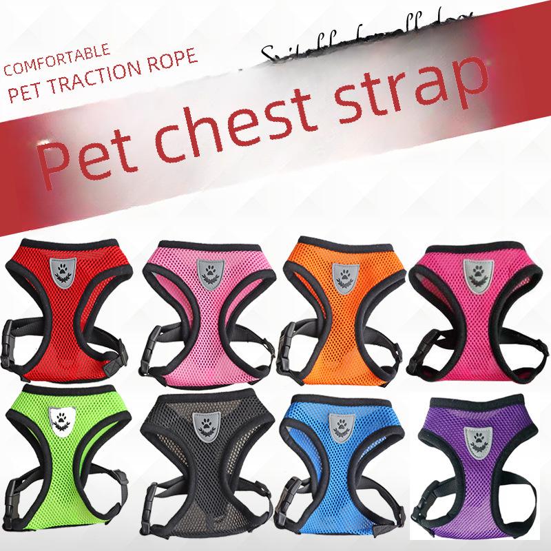 

Outdoor Dog Harness and Leash Set - Vest-Style Collar & Traction Rope Extra Large хакі