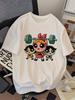 Mädchen Super Kraftvolles Bluse Training Harajuku Kurzarm Lässig Damen T-Shirt Kleidung Street Tops T-Shirts Ästhetische Kleidung