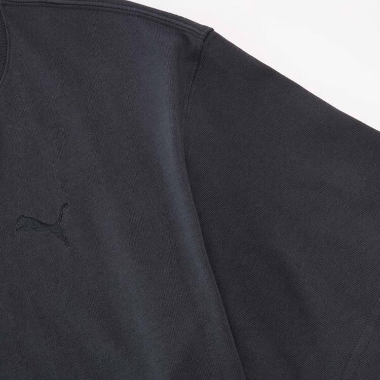 Puma Primeess Ss25 Relaxed Casual Solid Color Short Sleeve T-Shirt Unisex Tops Dark-Gray 632978-69